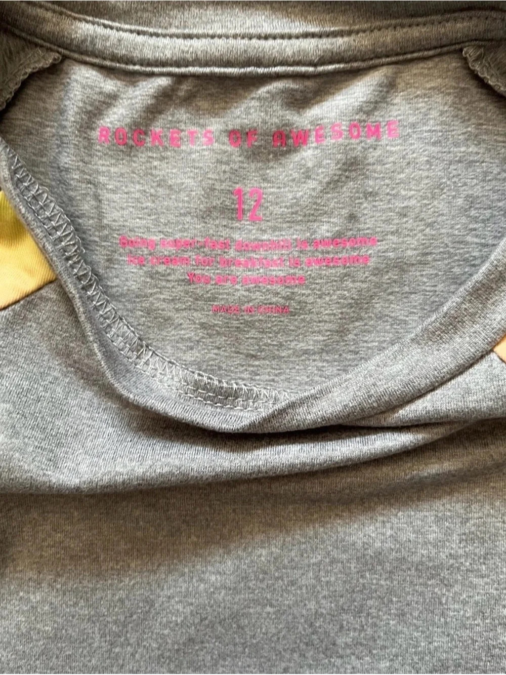 Rockets of awesome girls, long sleeve active top size 12/thumb holes